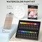 60PCS Watercolor Paint Kit, Professional Painting Supplies Set 24 Tube Water Color Paints, 8 Synthetic Squirrel Brushes, 25 Paper Pad, Palette, Color Wheel for Artists, Beginners, Kids, Adults